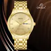 Relógio Masculino de Negócios Fashion ORSGA Calendário Duplo Diamante Clássico Luxo Leve Fábrica Comércio Exterior Transfronteiriço Ao Vivo Relógio de Quartzo