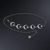 Cadena de Cintura Elegante de Metal con Girasol para Mujer de Comercio Exterior, Accesorio de Cintura Ajustable para Vestido, Cinturón de Cadena Multicapa de Gama Alta