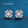 Estilo francês S925 prata esterlina verde nano azul vermelho rosa brincos femininos design sentido brincos moda personalidade