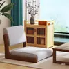 Silla de suelo Silla Tatami Taburete con respaldo estilo japonés Cama para uso en mirador de madera maciza Silla para habitación japonesa Silla sin patas