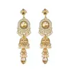 Brincos de Franja Prateados Retrô Sino Esculpido em Crescente Brinco Jhumka Brincos Acessórios de Combinação para Viagem