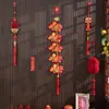 Colgante de Año Nuevo 2026 Año del Caballo Festival de Primavera Carácter de Bendición Decoración Festiva Nudo Chino Cadena de Chiles Petardo Decoración para Colgar en la Pared