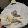 Sudadera de otoño e invierno para niños y bebés, con forro polar, gruesa, diseño de Mickey Mouse de dibujos animados, unisex, lana de alpaca, cuello redondo, sin capucha, top grueso de polar