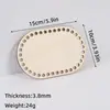Lascas de Madeira Cortadas a Laser com Furos, Placa de Madeira, Tiras de Tecido, Cesta, Base de Madeira, Base de Madeira Crochê à Mão, Placa de Tecelagem DIY