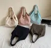 Bolso de Hombro Tipo Tote Coreano Ins Moda Perezosa Bordado Tridimensional, Versátil para Uso Diario, Bolso de Compras Simple y Ligero, Personalizable