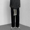 Pantalones de cuerda trenzada de calle alta marca de moda para hombre ins talla grande para gordos pierna ancha pantalones deportivos otoño sueltos rectos casuales