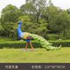Escultura de fibra de vidrio de simulación de pavo real al aire libre con pantalla abierta, decoración de animales del bosque para parque, paisaje de jardín, boceto de jardín