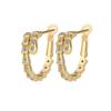 Aretes de Serpiente de Plata Esterlina S925 con Diamantes Mosan Completos para Mujer, Moissanita de Lujo Ligero, Moda de Alto Sentido, Hebilla para la Oreja, Venta al Por Mayor de Fábrica