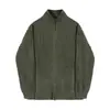 Cardigã de malha com zíper e gola alta meia-altura estilo coreano para homens, versão coreana de outono e inverno, jaqueta suéter solta e casual, moderna