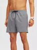 Pantalones Cortos Deportivos para Hombre, Pantalones Cortos Deportivos Casuales de Verano con Aberturas Laterales, Sueltos de Color Sólido con Cremallera de Tres Cuartos, Secado Rápido para Correr y Entrenamiento