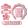 Diadema con esponja giratoria transfronteriza de Amazon para Europa y América, banda para el cabello con parte superior craneal alta, banda para el cabello, maquillaje facial, banda para el cabello con diseño de nube, accesorios para el cabello