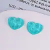 Azul Pavo Real Brillo Onda de Agua Corazón Multifacético Parche Funda para Teléfono Celular Flor para Zapato Pasador Accesorios para Joyería DIY Venta al Por Mayor