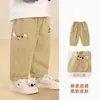Kaka Panda Roupas Infantis Calças de Algodão Puro para Meninos Calças Casuais de Outono para Crianças Roupas de Outono para Bebês e Crianças Pequenas Calças Longas para Meninas Tendência