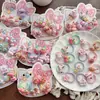 Lazos para el Cabello de Dibujos Animados Dulces y Lindos de Principios de Primavera para Niños, Bandas Elásticas Trenzadas de Frutas Versátiles para Niñas, Accesorios para el Cabello