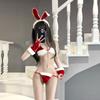 Jinxiao Lingerie Sexy Uniforme de Três Pontos Roupa Sexy para Festa em Boate Roupa de Empregada Roupa Cosplay Roupa de Natal com Alça Roupa Qqny