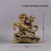 Figura de dragón y caballo de latón puro, un regalo simbólico para la inauguración de un nuevo negocio, adecuada para oficina o escritorio de estudio, un adorno de dragón del zodiaco de cobre, una pieza artesanal decorativa retro