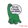 Comercio exterior dibujos animados dinosaurio lindo bordado tela pegatinas DIY niños camiseta material auxiliar con parche adhesivo pegatinas impresión personalizada
