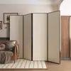 Telón de Fondo de Pared para Sala de Transmisión en Vivo Pantalla de Estilo Crema Divisor de Habitación Sala de Estar Minimalista Moderna Plegable y Móvil Modelo Nuevo 2025