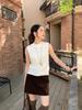 Nuevo Top de Punto sin Mangas de Cuello Medio Alto de Combinación de 6 Colores para Mujer, Adecuado como Prenda Base o Exterior, Estilo 0566