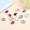 Borda Oval Plana Fivela de Diamante Chapéu de Noiva Acessórios de Corrente de Garra Crianças Cristal Vidro Fundo Prateado DIY Acessórios de Jóias