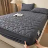 Funda de colchón acolchada de algodón de alta gama, cubrecolchón de algodón puro, protector de colchón engrosado, lavable a máquina, apto para todas las estaciones