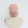Peluca de encaje frontal estilo europeo y americano blanco y rosa de comercio exterior, peluca de encaje 13x4 atada a mano, peluca larga rizada suave, cabeza completa