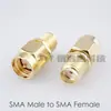 Adaptador SMA macho para fêmea totalmente em cobre, conector SMA para placa de rede de roteador, conexão direta e reversa.