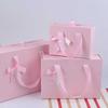 Estuche de regalo rectangular portátil de papel Kraft con diseño de lápiz labial de color sólido y perfume tipo cartera con cajón para los ojos.