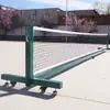Rede de badminton interna para escolas, rede de vôlei padrão portátil externa, postes de vôlei multipropósito de aço inoxidável