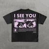 Y2K Hip Hop T-Shirt Harajuku T-Shirt Curta Gótico Street Wear Moda Masculina e Feminina Punk Casual Algodão Camiseta Solta