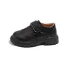 Sapatos de Couro Infantis para Meninos e Meninas Coleção Outono 2025 para Crianças Médias e Maiores Sapatos Sociais para Apresentação Estilo Britânico Estudantil Solado Macio Sapatos para Apresentação no Campus