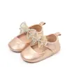 Zapatos Nuevos de Cuero para Bebé Zapatos de Cuero Mate Zapatos de Capa Única para Primavera y Otoño con Velcro y Moño Zapatos de Princesa Zapatos Antideslizantes para Niños Pequeños