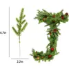 Galho de Pinheiro Artificial para Decoração de Natal, Galho de Pinheiro Verde com 7 Pontas, Acessório para Guirlanda de Feriado Transfronteiriça