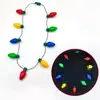 Collar de Bombilla Navideña Colorida Más Vendido Transfronterizo 7 9 13 LED Collar Luminoso Suministros para Fiesta Decoración Navideña