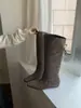 Estilo Coreano Elegantes Botas Largas de Caballero con Punta Redonda y Tacón Oculto de 6 cm para Mujer, Botas Simples Versátiles que Estilizan, Botas Fruncidas