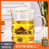 Juego Completo Personalizado de Juegos de Té de Vidrio, Juego de Tres Piezas de Bambú Espesado para Taza de Oficina, Taza de Té de Flores Filtrada Transparente con Marca