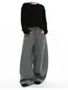 Pantalones casuales estilo retro americano de alta gama para hombres y mujeres, holgados y relajados, de pierna ancha, rectos, con caída, deportivos, de chándal, modernos
