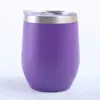 Fornecimento Direto Transfronteiriço Copo de Ovos em Forma de U 12oz Aço Inoxidável 304 Taça de Vinho Tinto de Barriga Grande Copo com Isolamento a Vácuo de Camada Dupla para Quente e Frio