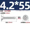 Tornillos Autorroscantes de Acero Inoxidable 304 con Cabeza Avellanada Cruzada Tornillos Autorroscantes de Cabeza Plana Tornillos para Madera Clavos Autorroscantes Roscas Autorroscantes