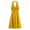 Comercio Exterior Venta al por Mayor Verano Nuevo Estilo Europeo y Americano Moda Elegante Encaje Halter Sin Mangas Cuello en V Vestido 1198010