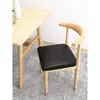 Cadeira de Jantar Minimalista Nórdica com Encosto, Banqueta para Sala de Estudo, Cadeira de Mesa para Estudantes, Uso Doméstico no Quarto, Cadeira Chifre de Ferro Forjado com Acabamento Imitação de Madeira