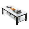 Mesa de centro sala de estar oficina en casa vidrio templado mesa de té simple moderna italiana apartamento pequeño mesa rectangular