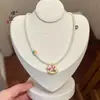 Collar de Perlas para Caballo Mecedora Color Oro Arena Estilo Mismo de la Tienda de Oro Puzuo, Infantil, de Moda, Exquisito y Versátil Cadena para Clavícula para tu Novia