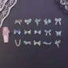 Decoraciones Versátiles para Uñas con Forma de Lazo Aurora Accesorios Pequeños de Resina Materiales DIY Borlas para Pendientes Accesorios para Uñas Portátiles Pedrería