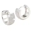 Aretes coreanos de temperamento de alta gama con personalidad de circonita de diamante completo aretes joyería para la oreja atmósfera exagerada aretes de diamante de cinco filas