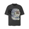 Saint vintage Estilo Americano High Street Holgada Vtg Camiseta de Manga Corta para Hombre Camiseta Estampada Alfabeto Figura Camiseta Urbana