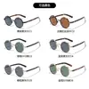 Nuevas Gafas de Sol Redondas de Acero Inoxidable, Gafas de Sol Polarizadas Decorativas de Moda, Anti-UV, Estilo Urbano Popular, Al Por Mayor en Stock