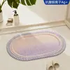 Alfombra de suelo tejida de lino sintético antibacteriana para baño del hogar, alfombra antideslizante para entrada de baño, felpudo