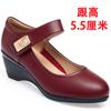 Zapatos para Mujeres de Mediana Edad y Ancianas, Zapatos Casuales con Hebilla de Suela Blanda, Zapatos de Mujer de Tacón de Cuña Nuevos de Primavera 2025, Zapatos Planos de Cuero