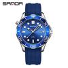 Reloj de cuarzo Sanda Cross-border Hot con calendario, resistente al agua, para hombre, luminoso, con anillo transferible, para negocios.
